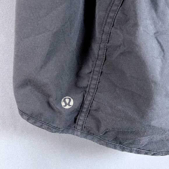 Lululemon 4 Running Shorts Black Zip Pocket Jogging Gym Exercise Active - Picture 6 of 8